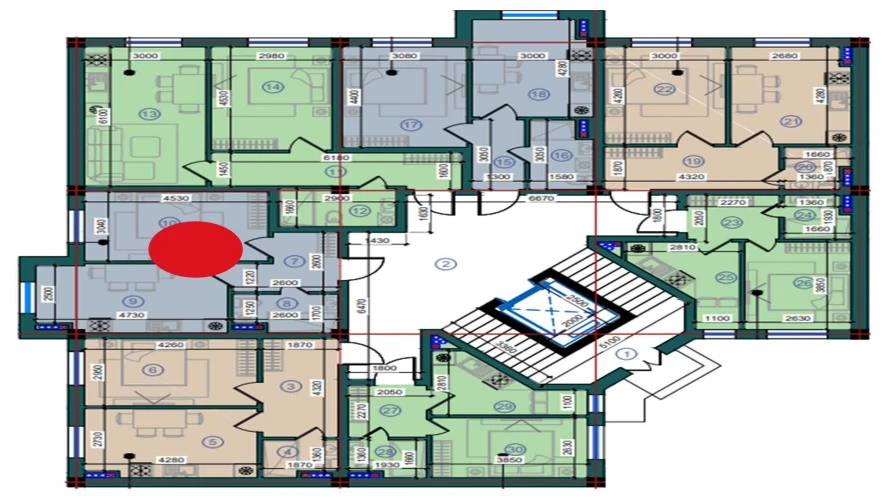 1-комн. квартира 39 м²  1/7 этаж | Жилой комплекс Bristol