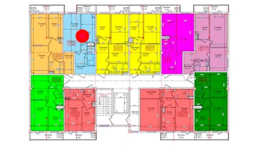 1-xonali xonadon 41.8 m²  6/9 qavat | CHIRCHIQ CITY Turar-joy majmuasi