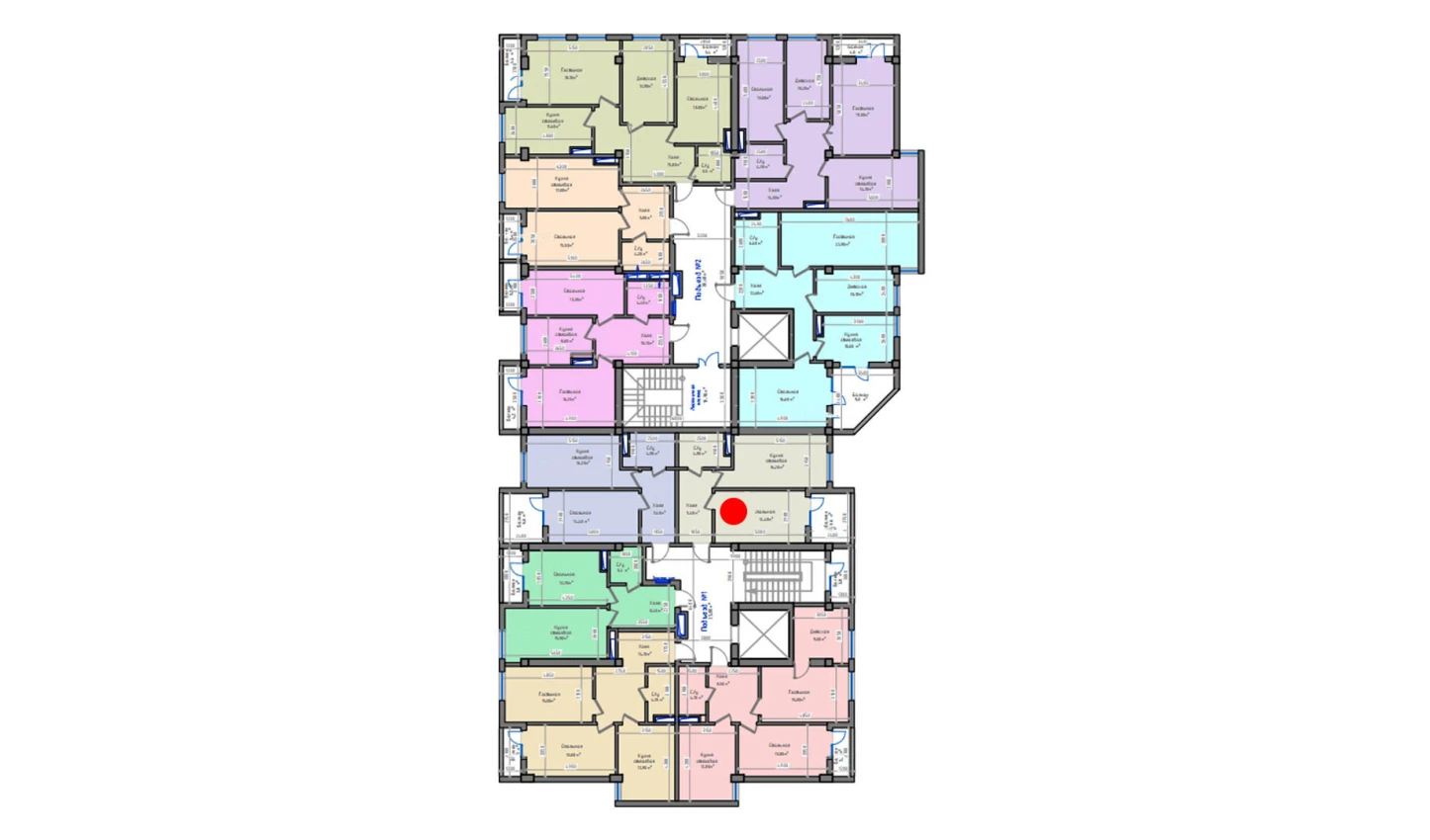 1-xonali xonadon 52.6 m²  7/13 qavat | ORZU SAROYI Turar-joy majmuasi
