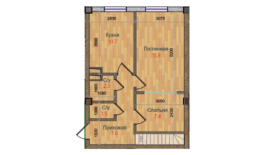 2-комнатная квартира 85.6 м²  1/6 этаж | Жилой комплекс MBG