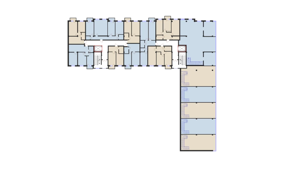 2-xonali xonadon 68.72 m²  2/10 qavat | Ko'kcha-Oqtepa Turar-joy majmuasi