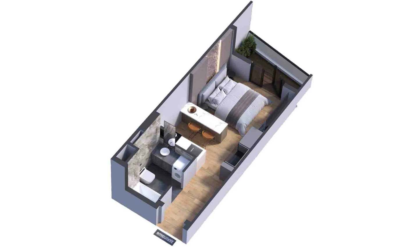 1-комн. квартира 29.94 м²  6/7 этаж | Жилой комплекс Bochka Resort