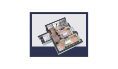 2-xonali xonadon 57.1 m²  5/11 qavat | Aviasozlar Plaza Turar-joy majmuasi