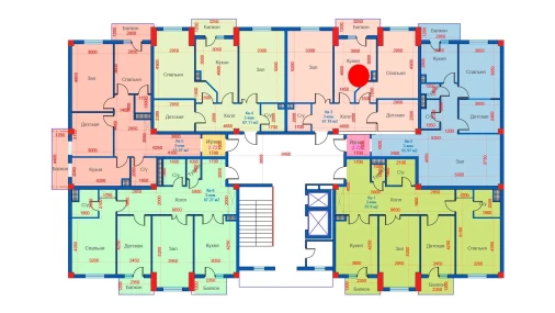 3-xonali xonadon 67.18 m²  9/12 qavat | Sokin city Turar-joy majmuasi