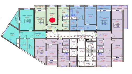 2-xonali xonadon 52.3 m²  4/16 qavat | TRINITY Turar-joy majmuasi