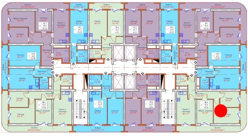 3-комнатная квартира 79.56 м²  17/22 этаж | Жилой комплекс TXT Tower