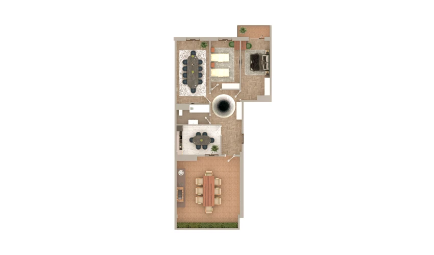 3-комнатная квартира 136.82 м²  13/13 этаж | Жилой комплекс Al-Qasr