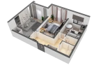 2-комн. квартира 52.3 м²  14/16 этаж | Жилой комплекс TRINITY