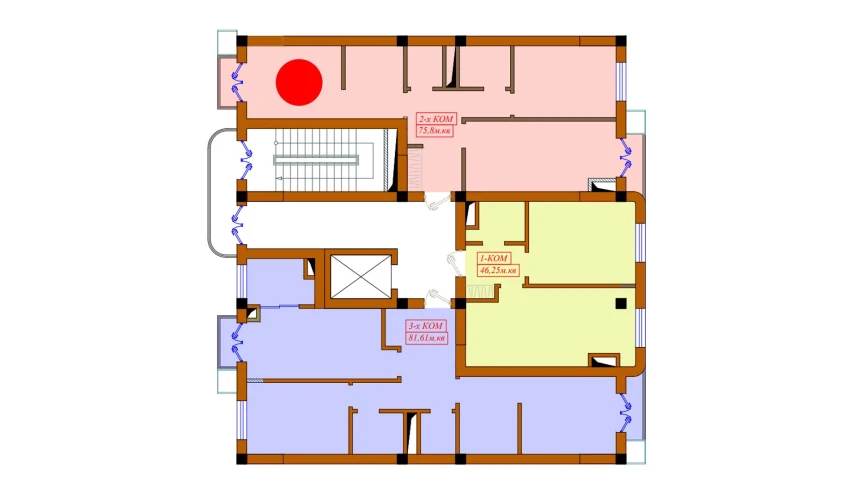 2-комнатная квартира 75.8 м²  4/10 этаж | Жилой комплекс Aviasozlar Plaza