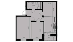 2-xonali xonadon 60.4 m²  6/10 qavat | YANGIOBOD RESIDENCE Turar-joy majmuasi