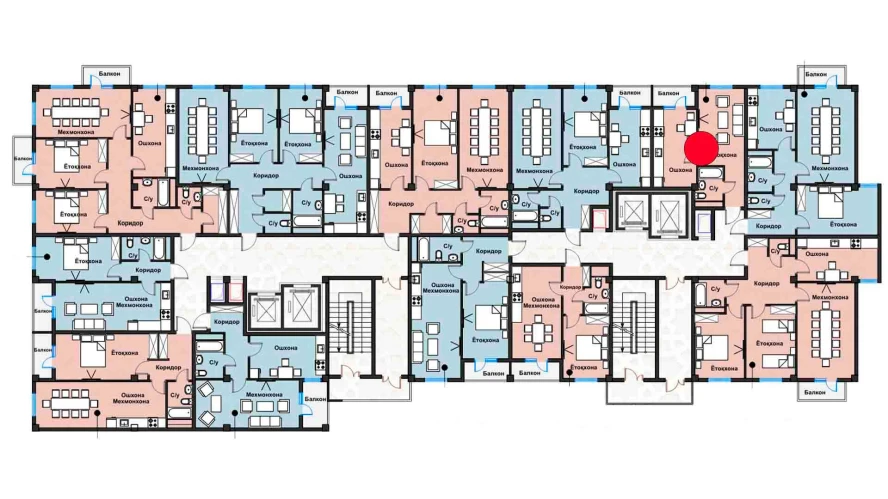 1-комн. квартира 34.8 м²  2/12 этаж | Жилой комплекс Zangota City 1 -ETAP
