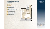 1-комн. квартира 43.35 м²  2/11 этаж | Жилой комплекс Zangota City 1 -ETAP