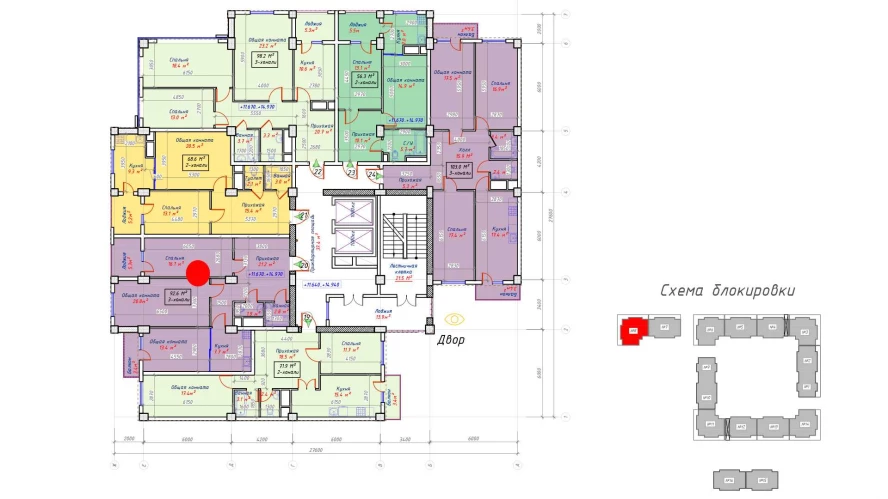 3-xonali xonadon 92.6 m²  7/16 qavat | Sam House (Qora Suv) Turar-joy majmuasi