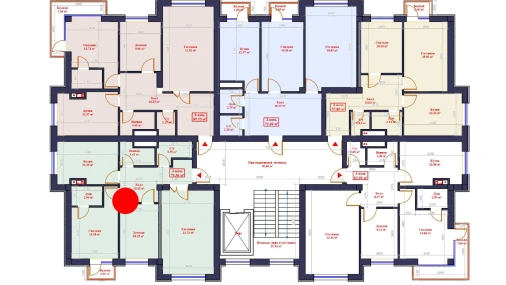 3-xonali xonadon 76.62 m²  7/10 qavat | KAMALAK Turar-joy majmuasi
