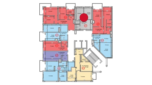 1-комнатная квартира 47.1 м²  12/14 этаж | Жилой комплекс Al-Barakat