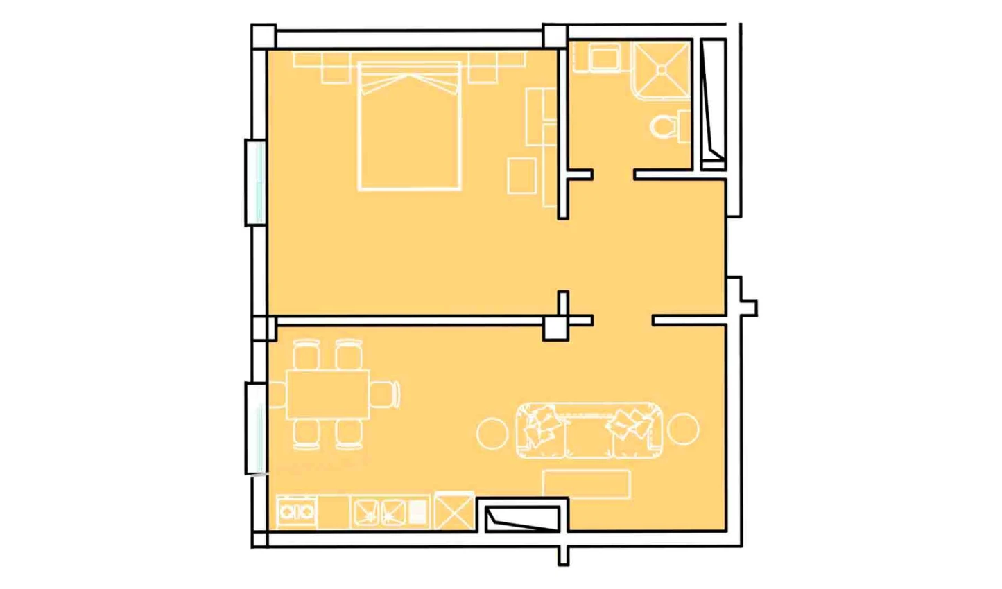 3-комн. квартира 58.25 м² 1/8 этаж | Жилой комплекс Ziynat Capital 3-комн. квартира 58.25 м² 1/8 этаж | Жилой комплекс Ziynat Capital