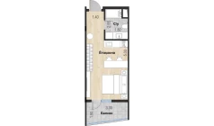 1-комн. квартира 29.94 м²  6/7 этаж | Жилой комплекс Bochka Resort