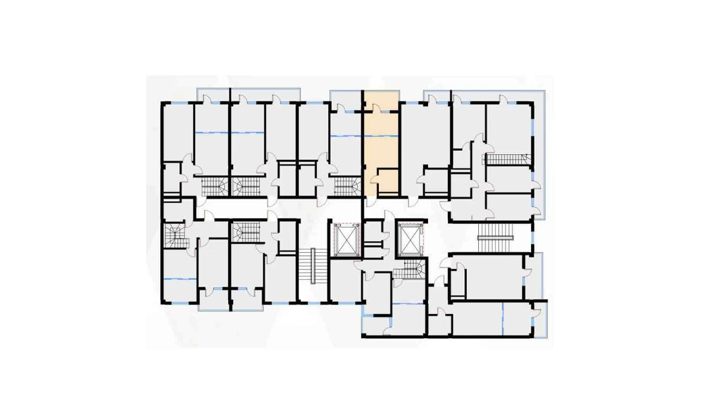 1-xonali xonadon 55.49 m²  7/7 qavat | Bochka Resort Turar-joy majmuasi