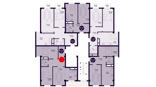 3-xonali xonadon 64.2 m²  2/7 qavat | Minor Turar-joy majmuasi