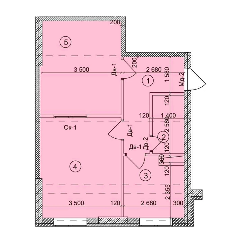 2-xonali xonadon 51.1 m²  5/9 qavat | Uchtepa Avenue Turar-joy majmuasi