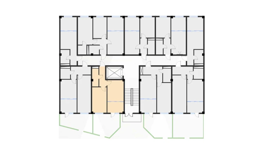 1-комнатная квартира 39.36 м²  1/7 этаж | Жилой комплекс Bochka Resort