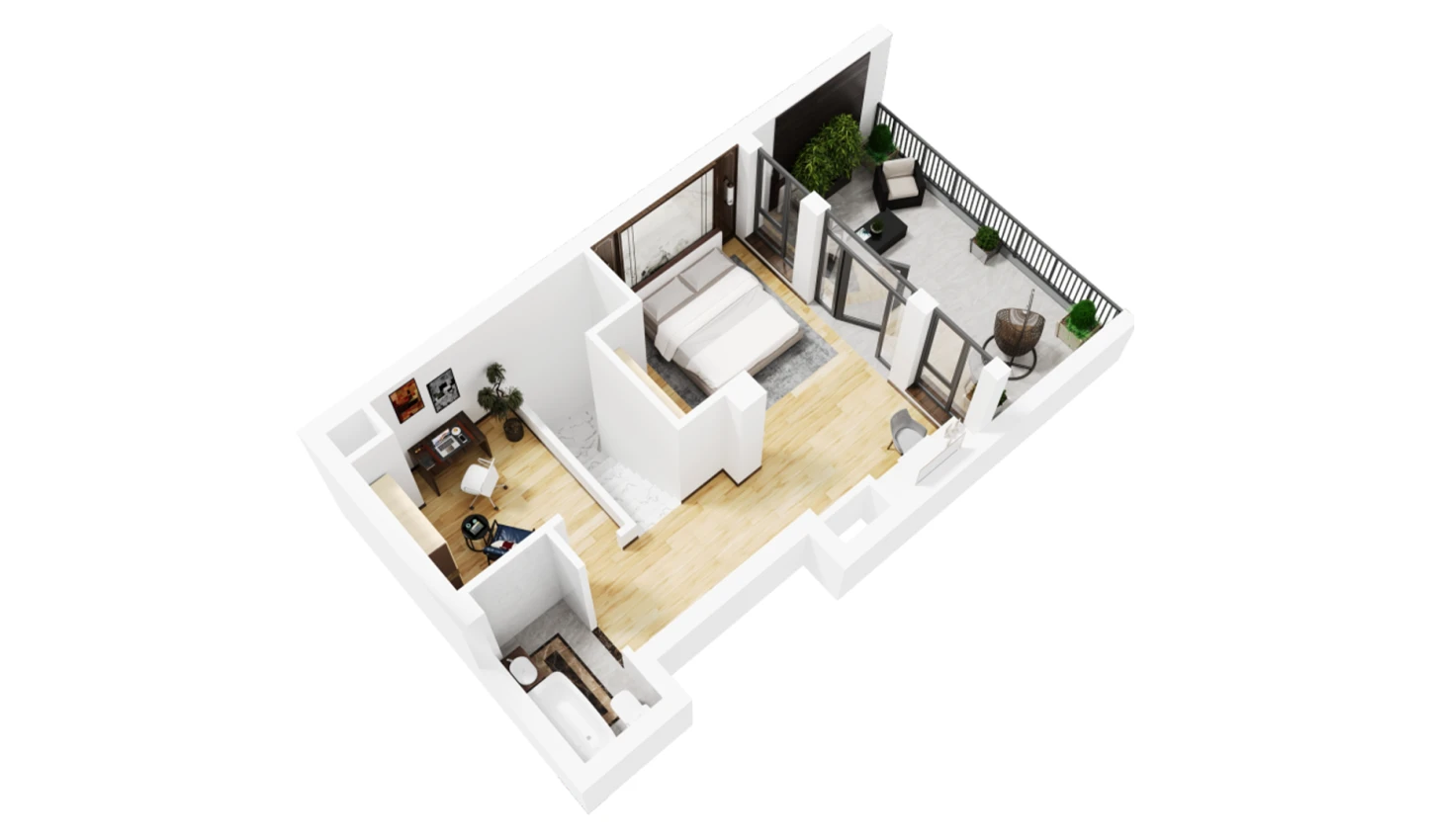 1-xonali xonadon 107.4 m²  16/16 qavat | Musaffo Turar-joy majmuasi