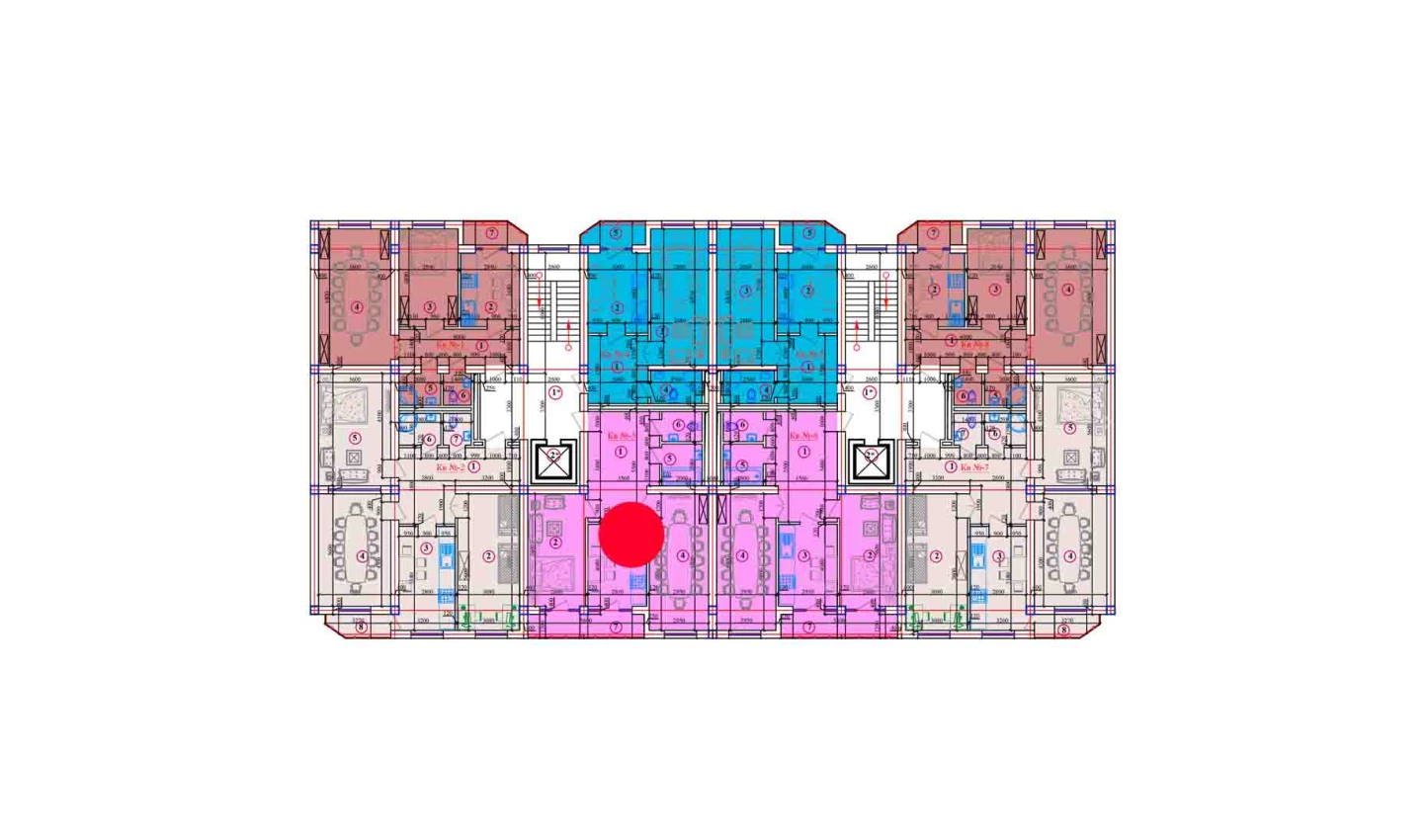 2-комн. квартира 97.15 м²  5/10 этаж | Жилой комплекс AZAMATOV GROUP