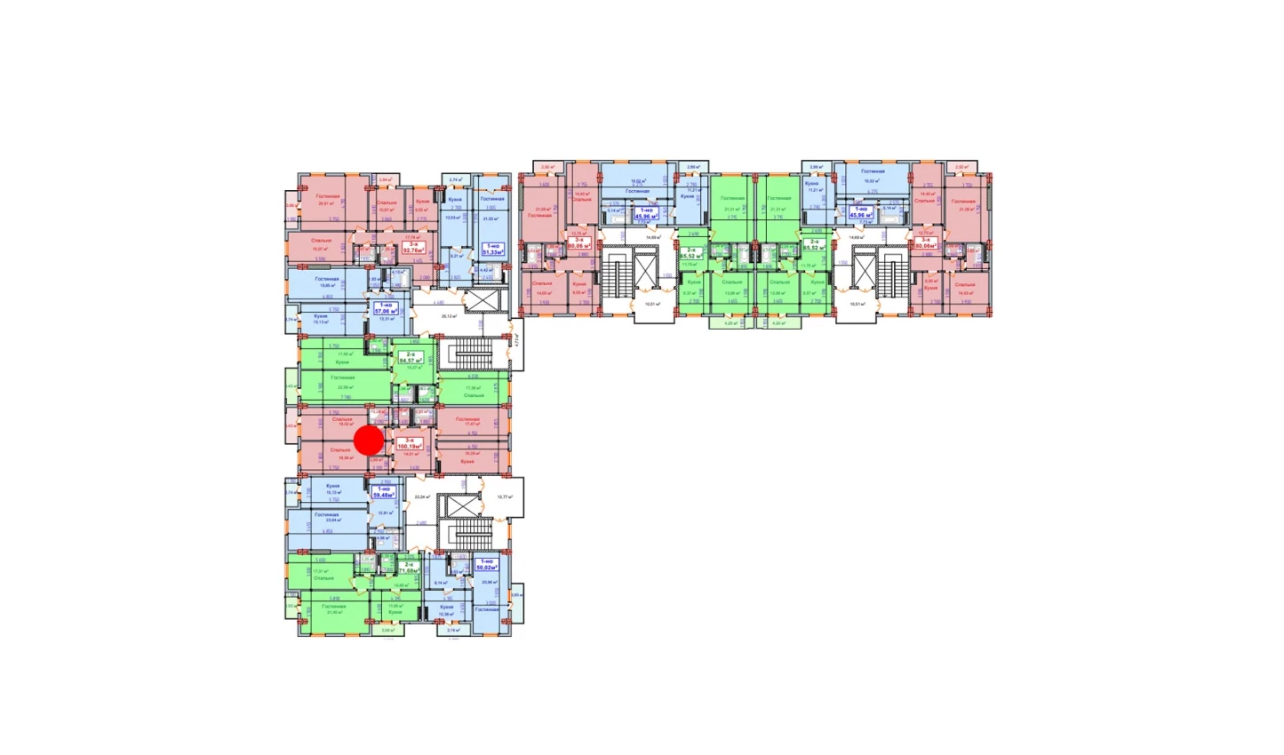 3-комн. квартира 100.19 м²  4/9 этаж | Жилой комплекс SHAYX-UL OLAM