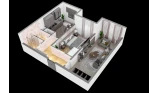2-xonali xonadon 63.9 m² 12/16 qavat | TRINITY Turar-joy majmuasi 2-xonali xonadon 63.9 m² 12/16 qavat | TRINITY Turar-joy majmuasi