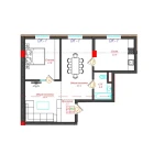 2-комн. квартира 62.6 м²  1/12 этаж | Жилой комплекс CHINARA PARK
