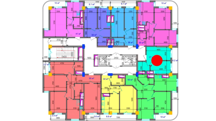 1-xonali xonadon 33.2 m²  9/12 qavat | SOKIN SOHIL Turar-joy majmuasi