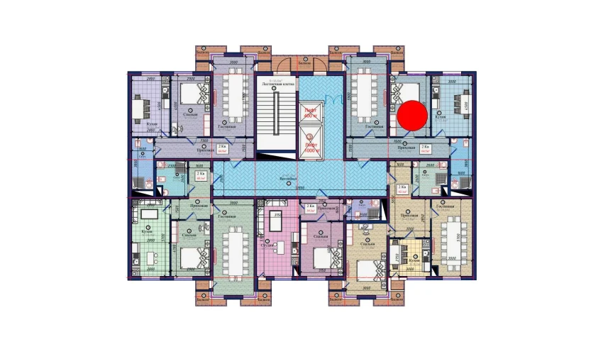 2-xonali xonadon 64.5 m²  10/10 qavat | NURAFSHON Turar-joy majmuasi