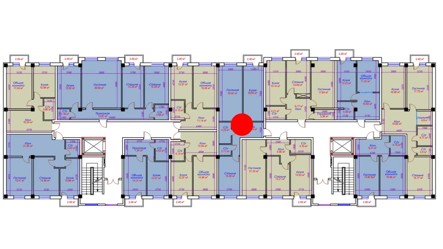 2-комн. квартира 71.23 м²  8/10 этаж | Жилой комплекс Ko'kcha-Oqtepa