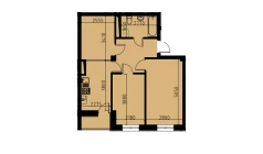 2-xonali xonadon 53.27 m²  10/10 qavat | YANGIOBOD RESIDENCE Turar-joy majmuasi