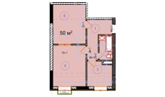 2-комн. квартира 50 м²  6/9 этаж | Жилой комплекс Uchtepa Avenue