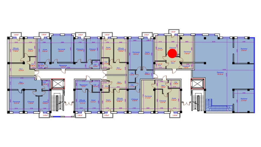 2-комн. квартира 64.54 м²  2/10 этаж | Жилой комплекс Ko'kcha-Oqtepa