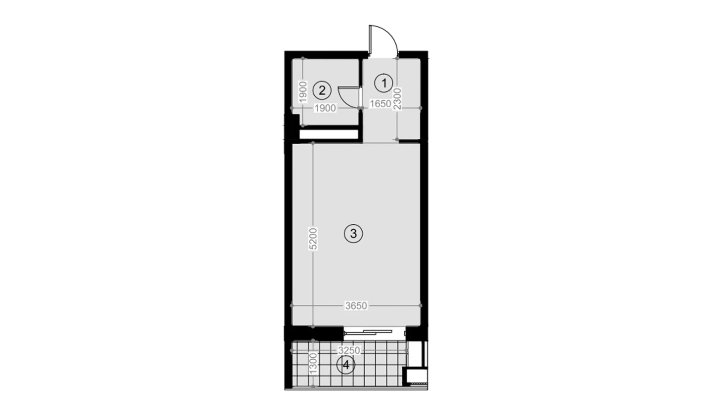 1-комн. квартира 30.9 м²  9/12 этаж | Жилой комплекс NAVRUZ GROUP