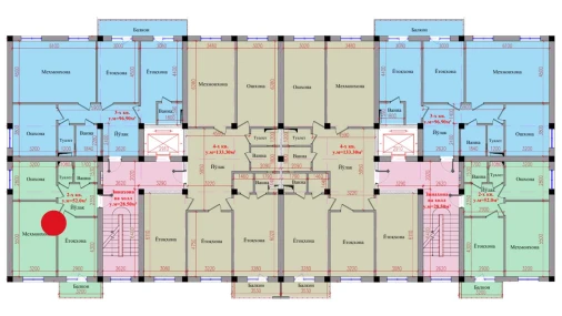 2-комнатная квартира 52 м²  2/8 этаж | Жилой комплекс Saxro