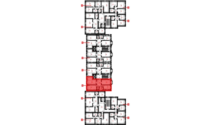 3-xonali xonadon 80.7 m²  4/9 qavat | FIDOKOR Turar-joy majmuasi