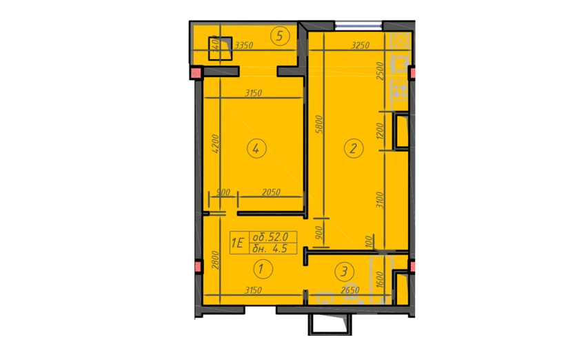 1-комнатная квартира 52 м²  11/12 этаж | Жилой комплекс Sokin hayot