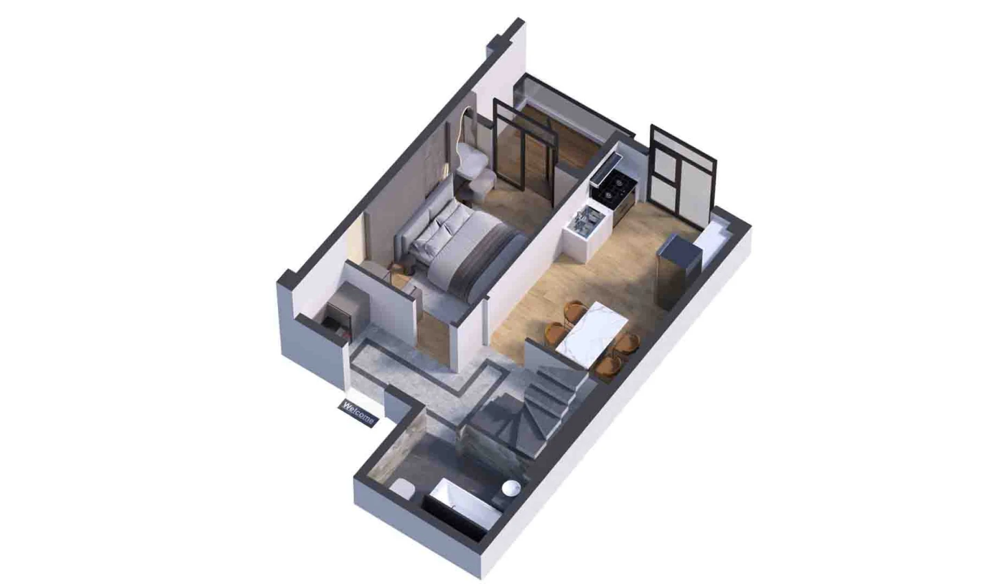 2-комн. квартира 100.59 м²  7/7 этаж | Жилой комплекс Bochka Resort