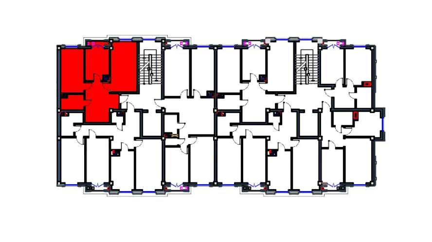 2-xonali xonadon 64 m²  8/9 qavat | FLORYA RESIDENCE Turar-joy majmuasi