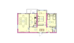 3-xonali xonadon 72.6 m²  9/9 qavat | Ahillik Turar-joy majmuasi