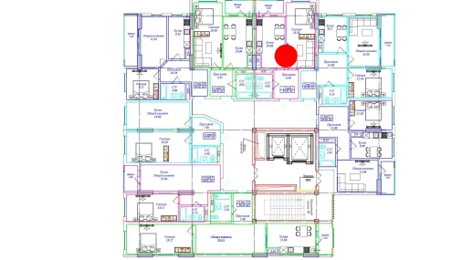 1-комнатная квартира 47.5 м²  14/17 этаж | Жилой комплекс UCHTEPA CITY