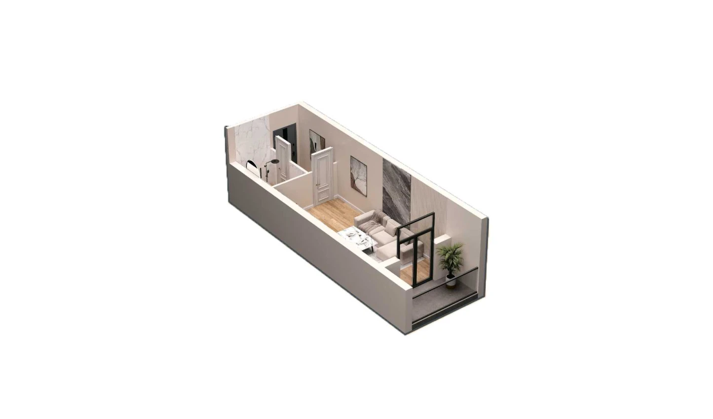 1-комн. квартира 29.8 м² 5/16 этаж | Жилой комплекс DO'MBIROBOD RESIDENCE 1-комн. квартира 29.8 м² 5/16 этаж | Жилой комплекс DO'MBIROBOD RESIDENCE