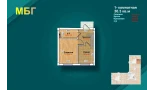 1-xonali xonadon 30.3 m²  1/9 qavat | MBG Turar-joy majmuasi