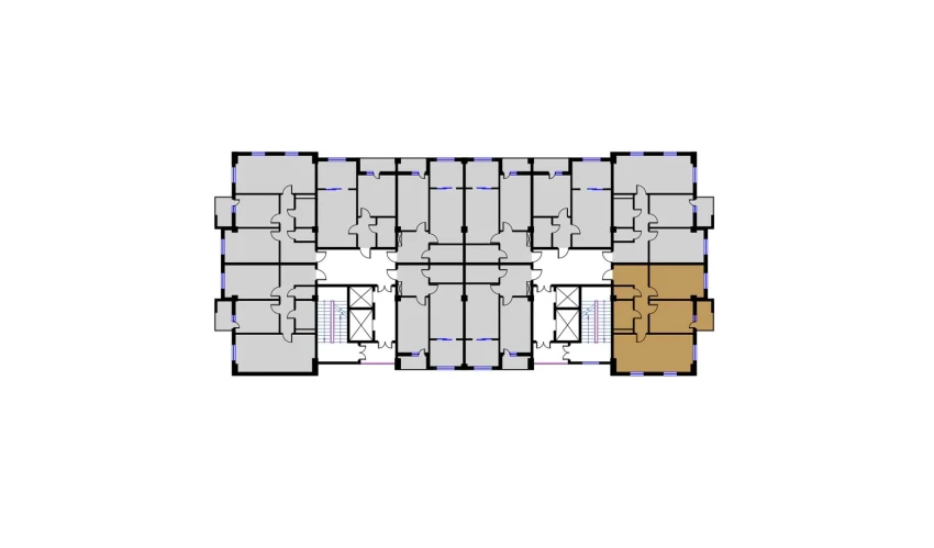 2-комнатная квартира 74.75 м²  16/16 этаж | Жилой комплекс BRILLIANT