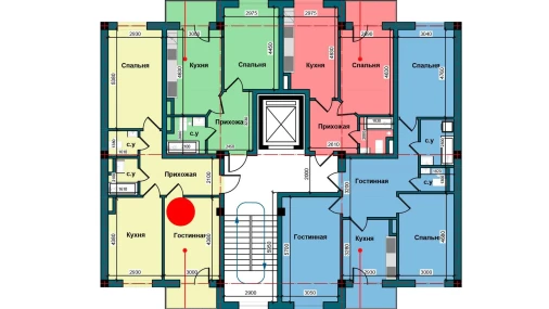 2-xonali xonadon 63.8 m²  9/9 qavat | NUR BARAKA Turar-joy majmuasi