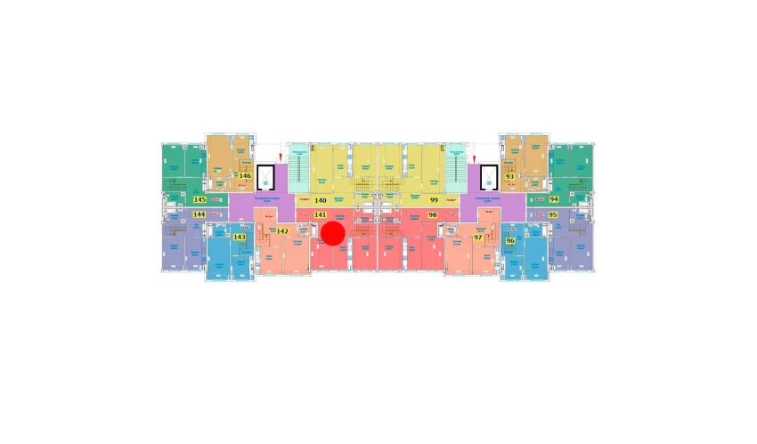 1-xonali xonadon 147.16 m²  1/9 qavat | YANGI AVLOD Turar-joy majmuasi