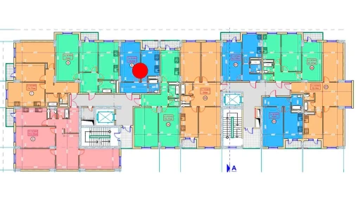 1-xonali xonadon 45.6 m²  6/9 qavat | XUMO Turar-joy majmuasi